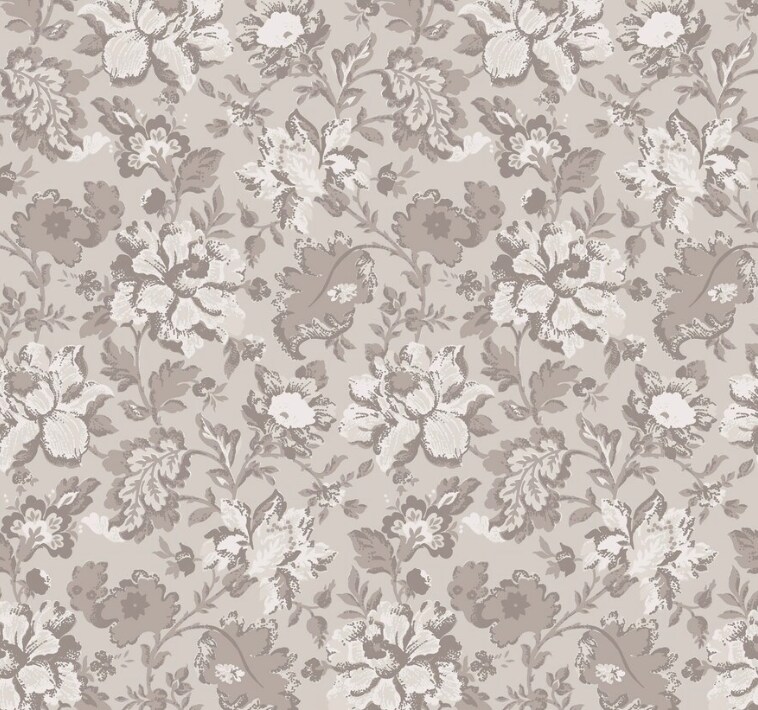Tapet barnrum beige blommor