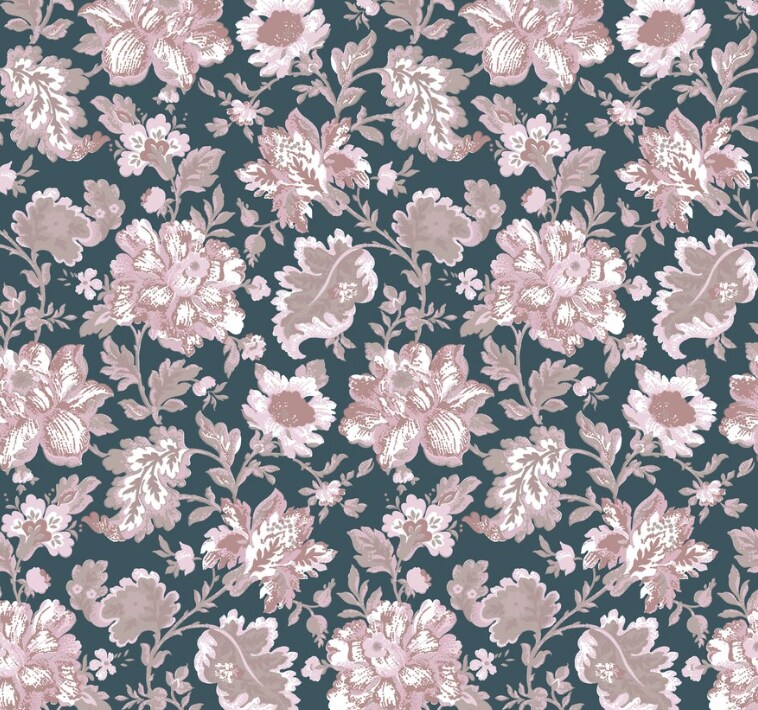 Tapet barnrum blommig