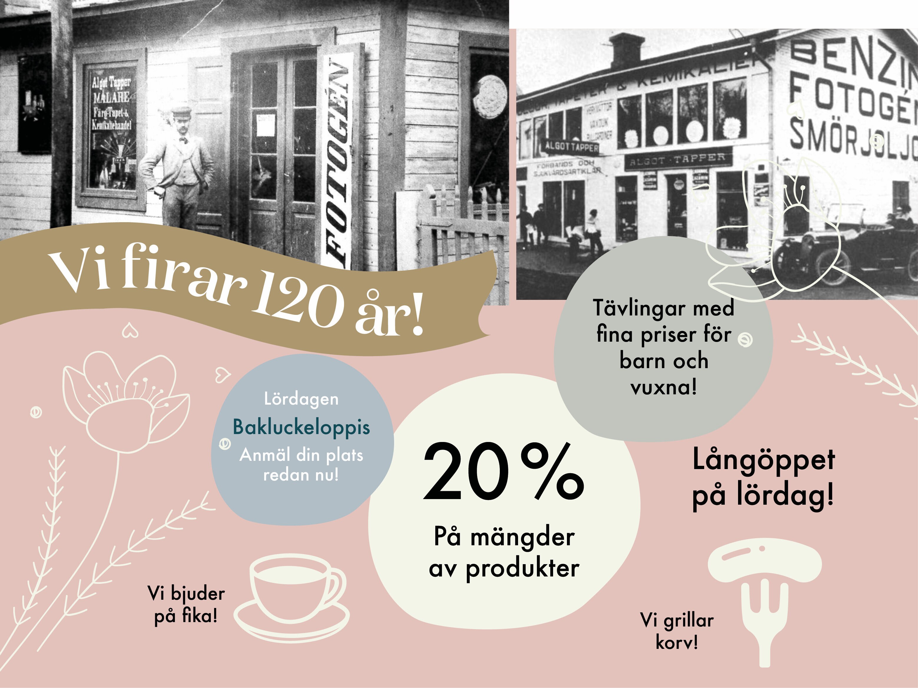 Butiken fyller 120 år
