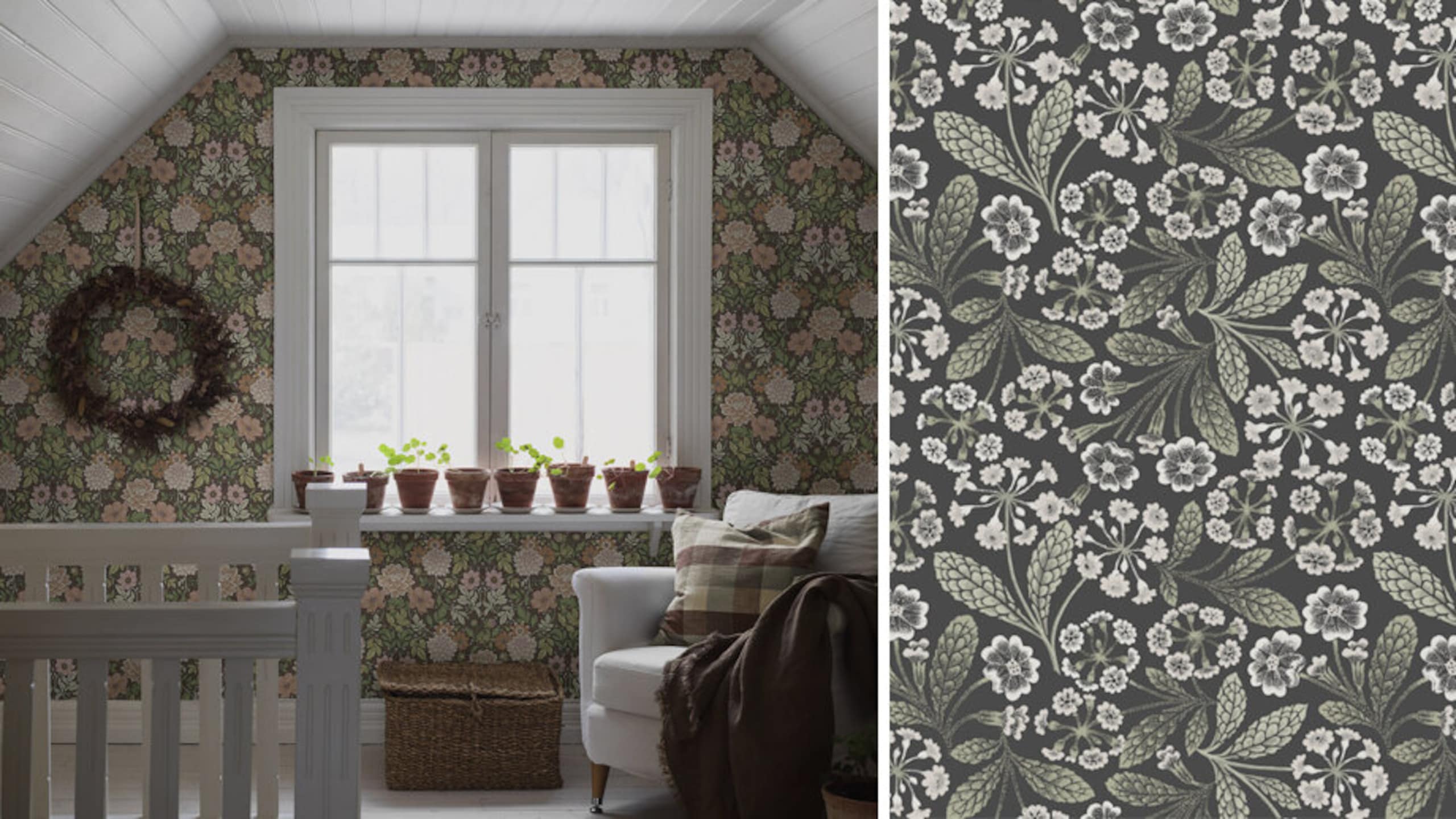 Blommiga tapeter - köp hos Happy Homes - Happy Homes