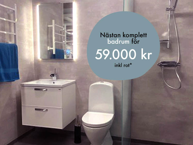 Komplett badrum för 59000 kr