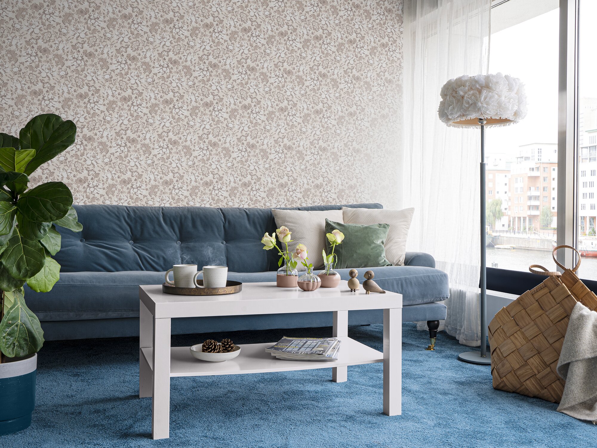 billig beige tapet