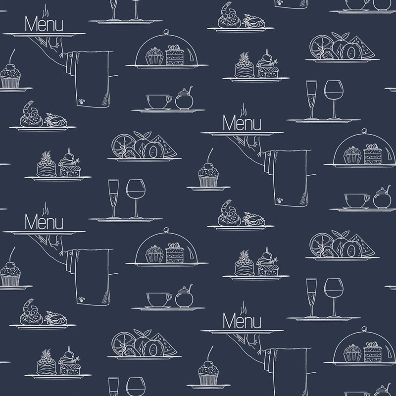 Product Image for Tapet Just Kitchens G45407 Chalkboard Menu
