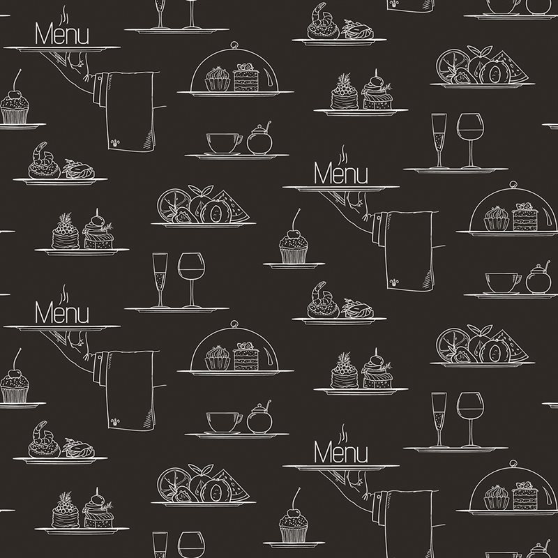 Product Image for Tapet Just Kitchens G45408 Chalkboard Menu