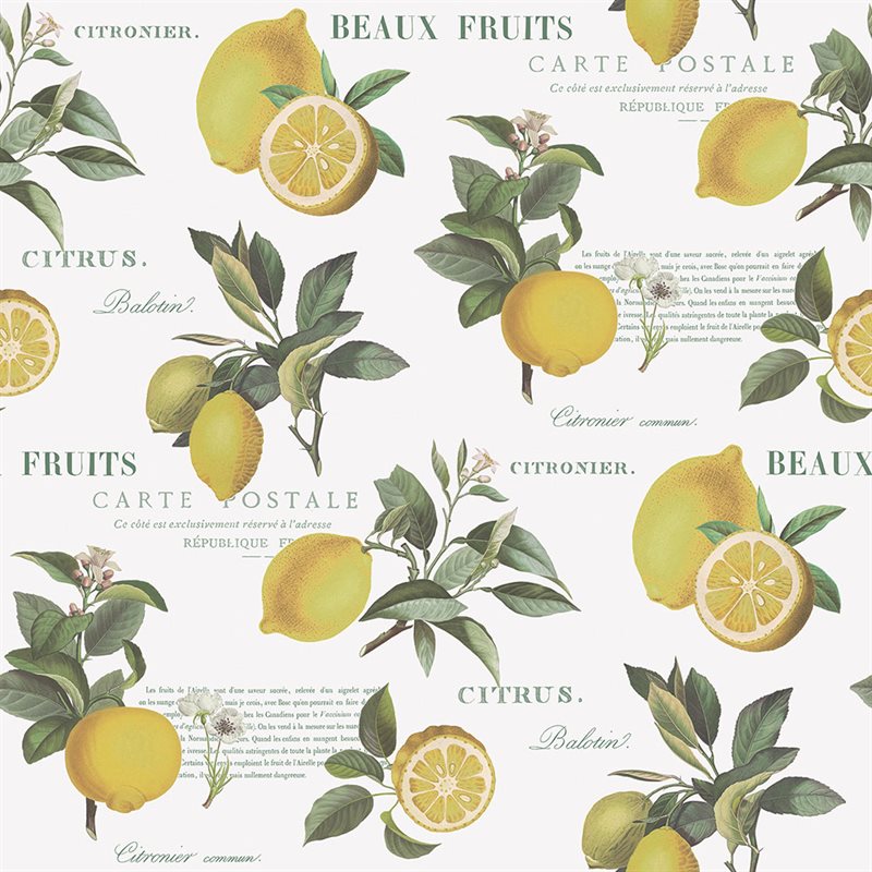 Product Image for Tapet Just Kitchens G45409 Citron Botanical