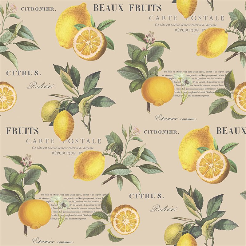 Product Image for Tapet Just Kitchens G45410 Citron Botanical
