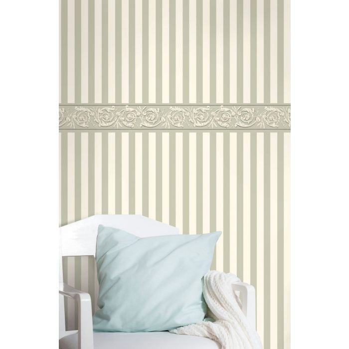 Tapet Stjärnvik Grön Gammelsvenska