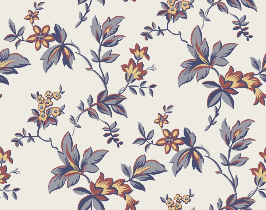 TAPET LÖVÄNG GRÅ/LILA GAMMALSVENSKA