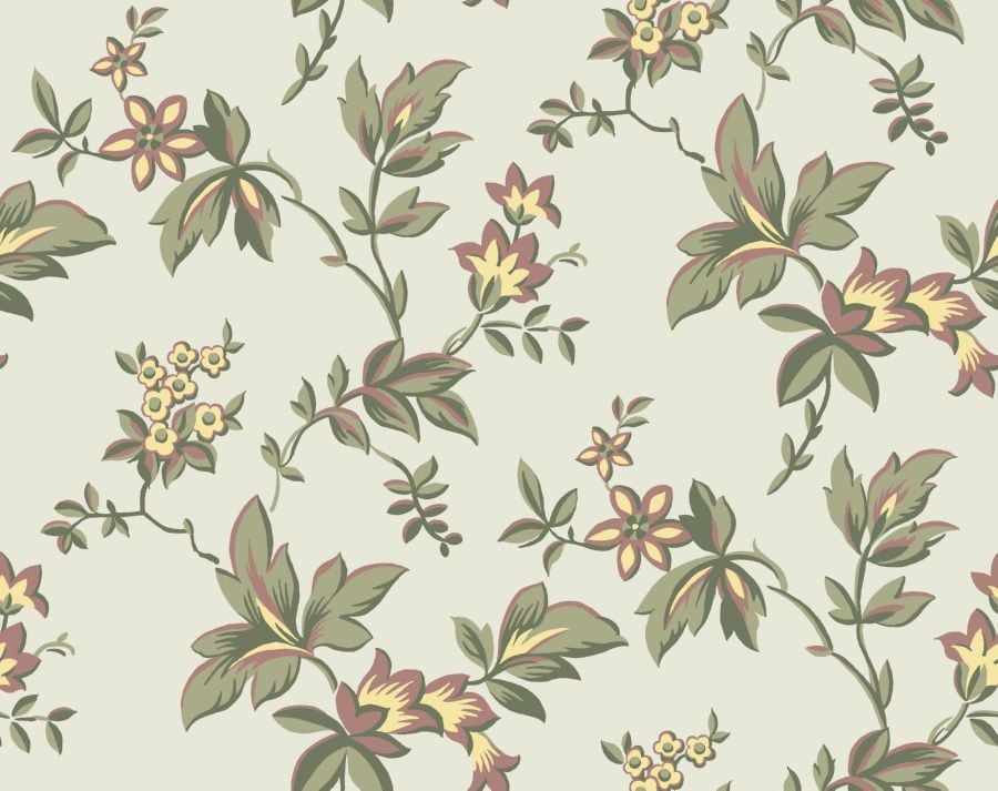 TAPET LÖVÄNG GRÖN GAMMALSVENSKA