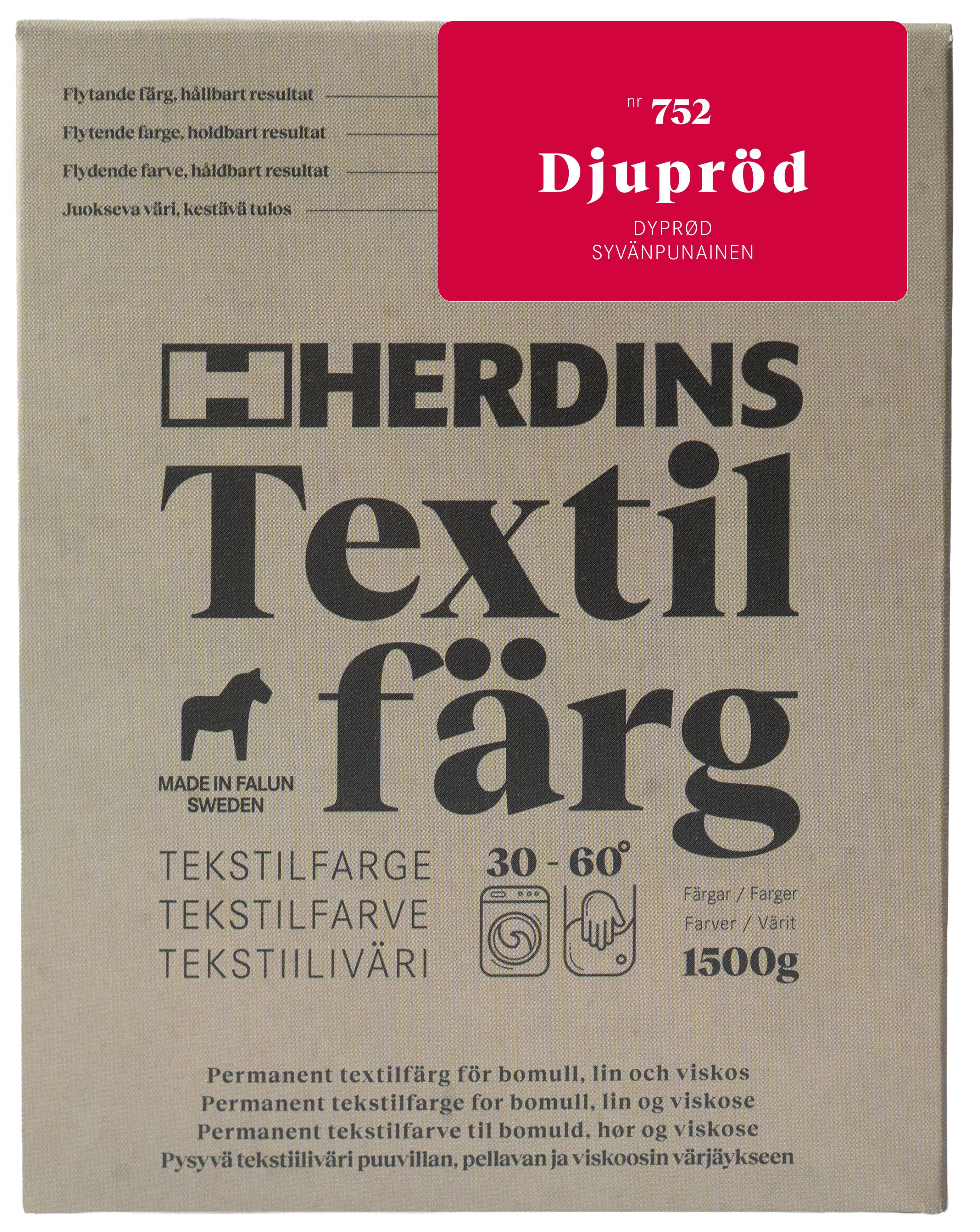 TEXTILFÄRG FLYTANDE DJUPRÖD