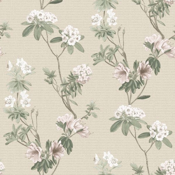 TAPET LYCKE HIBISKUS 1 BEIGE
