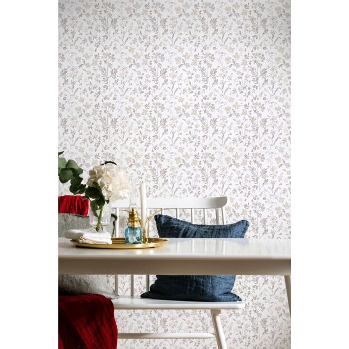 Tapet Natur Juni Beige/Silver