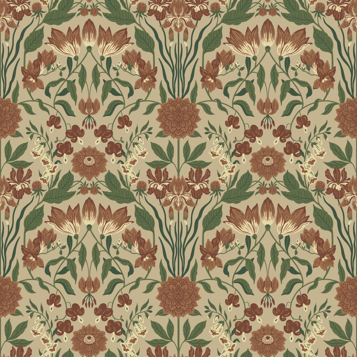 TAPET TRÄDGÅRDEN BEIGE MULTI INES