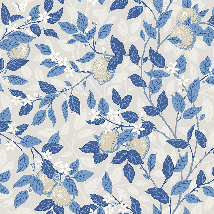TAPET BLUE & WHITE 6149 CITRONTRÄD