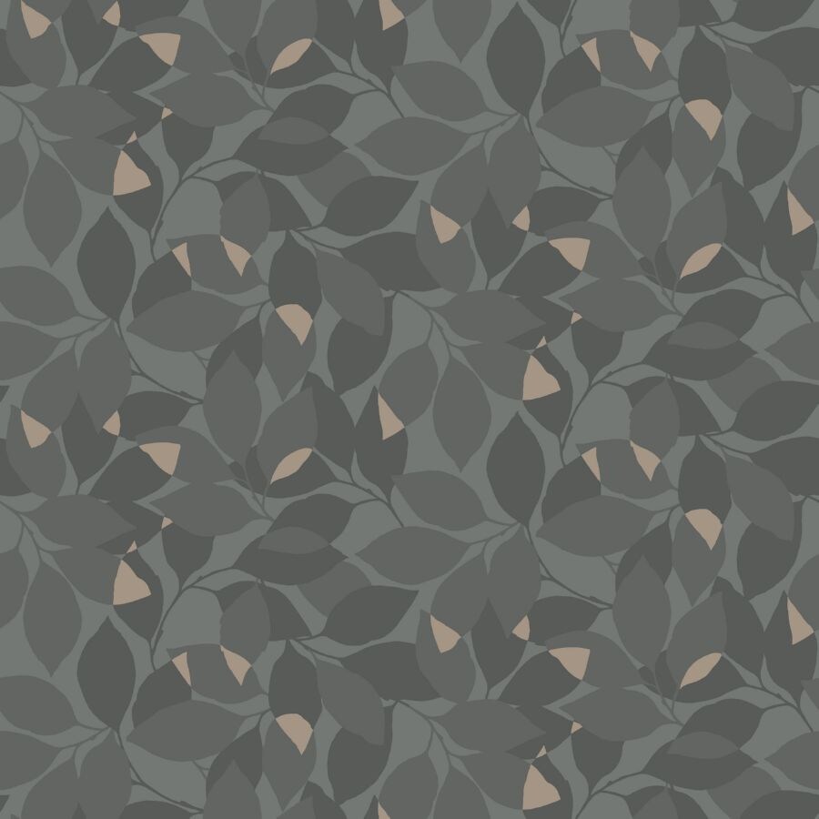 TAPET BLOMMOR&BLAD AUGUSTI SVART