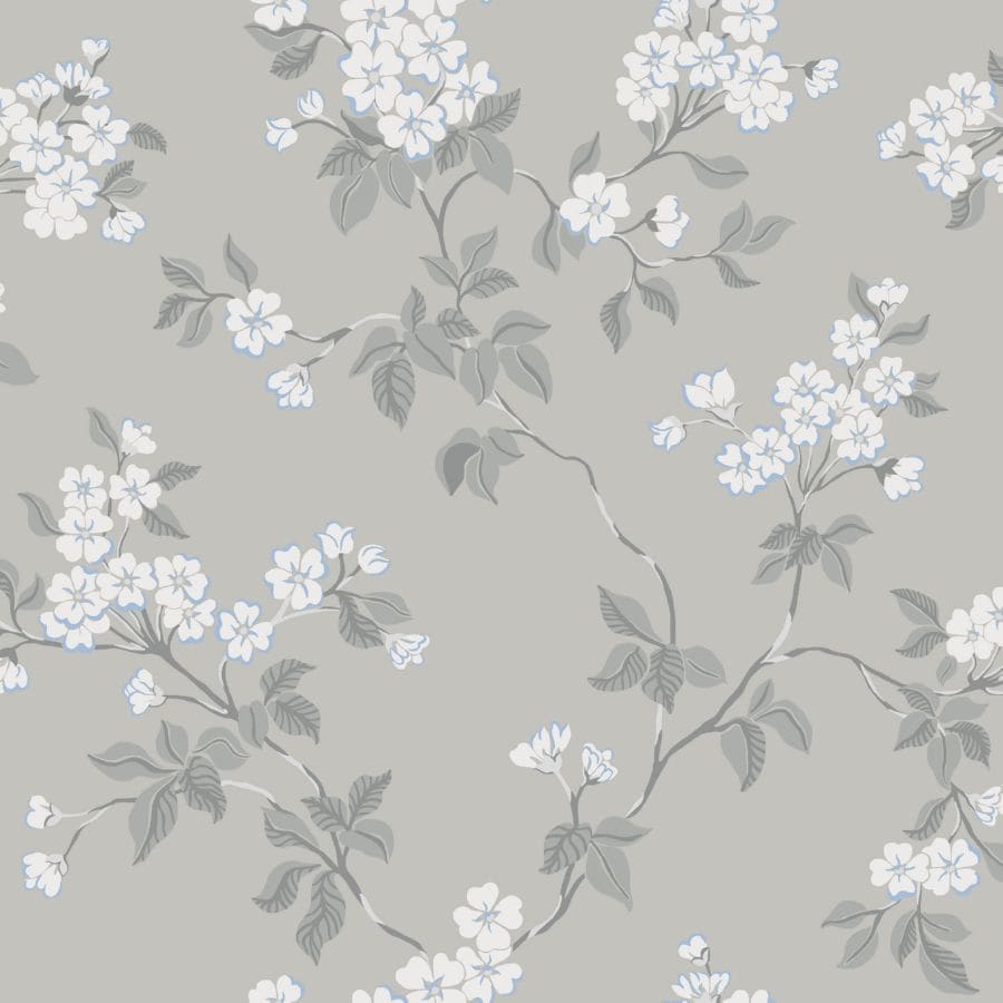 TAPET BLOMMOR&BLAD KARIN GRÅ