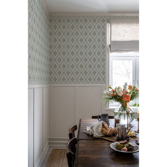 Tapet Flora Astrid Grön - Happy Homes