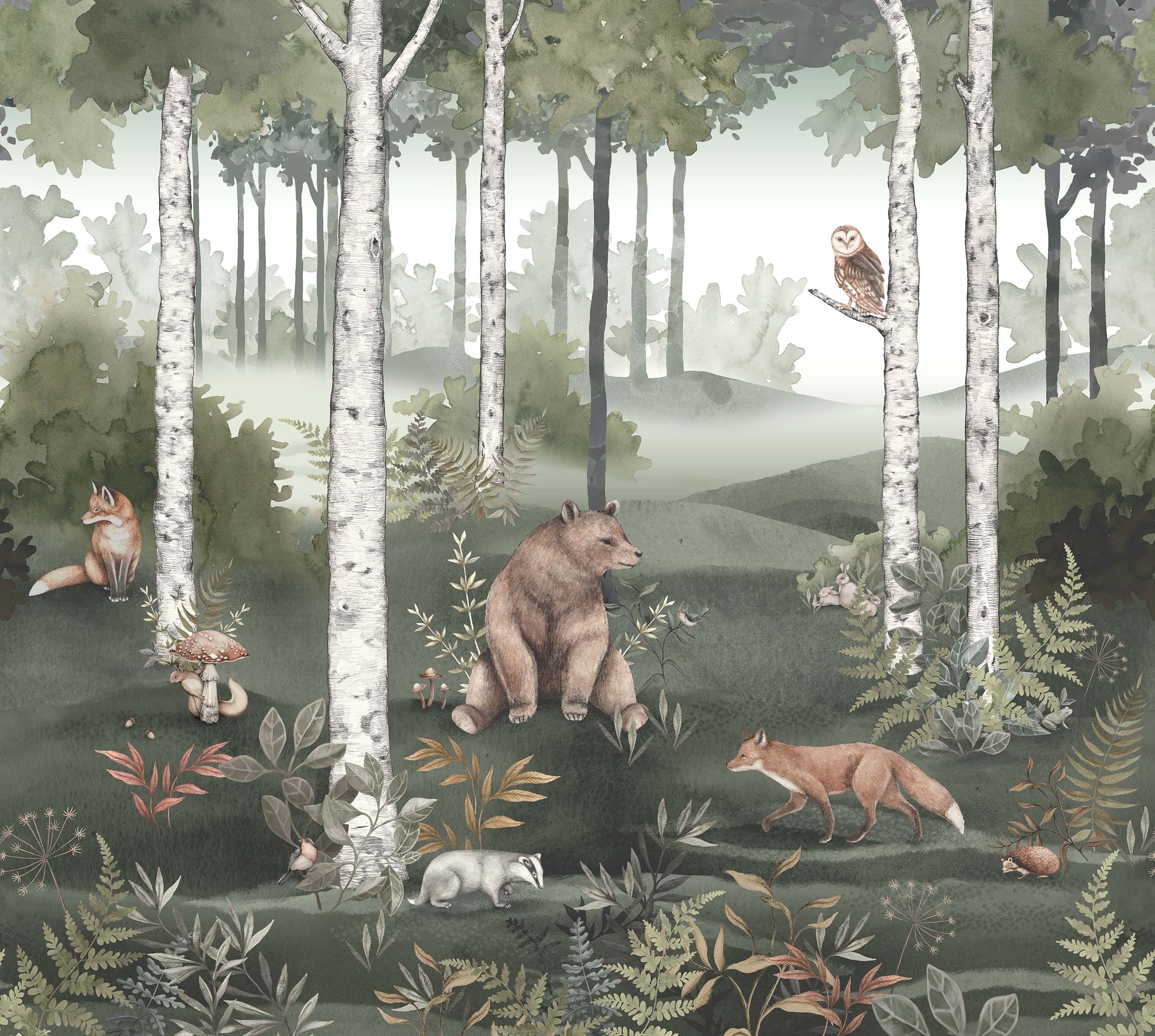 TAPET NEWBIE WALLPAPER II 6943 WILD FOREST MURAL