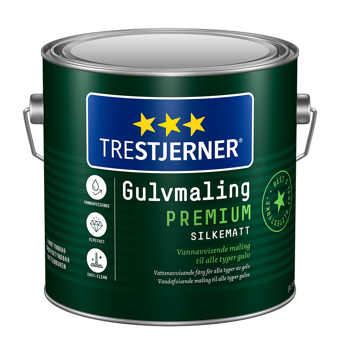 GOLVFÄRG TRESTJERNER PREMIUM VIT-BAS 0,68L