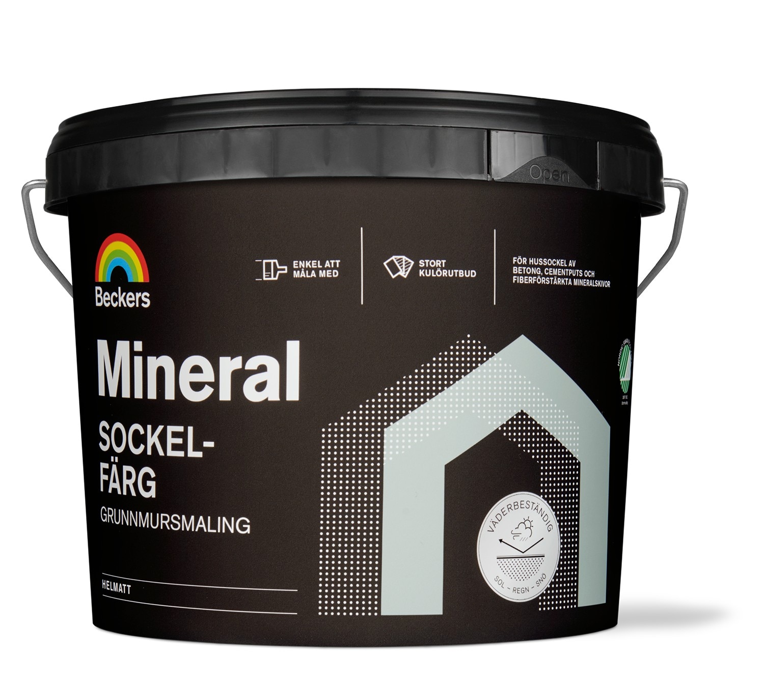 SOCKELFÄRG MINERAL 10 SVART 1L