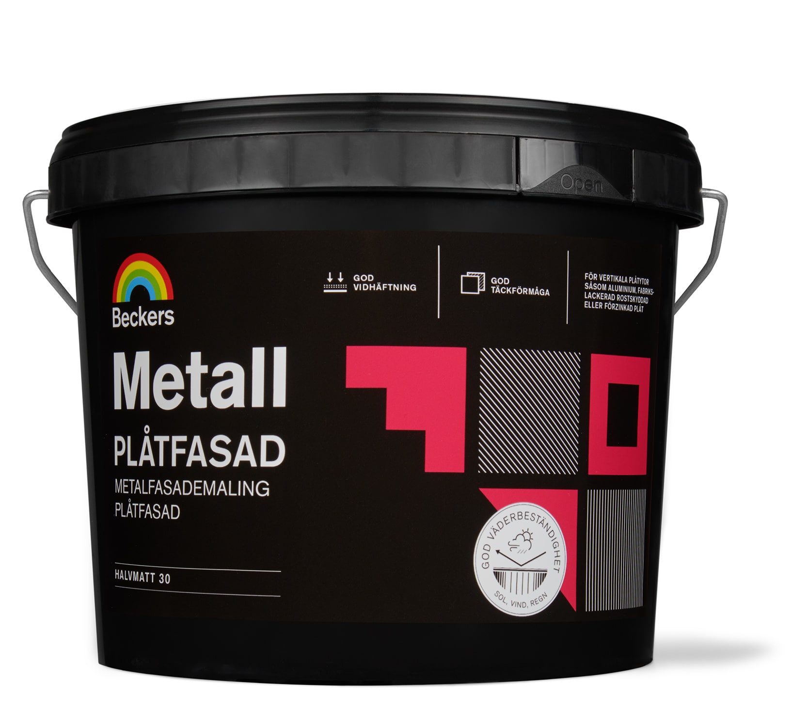 PLÅTFASADFÄRG METALL BAS A 0,9L