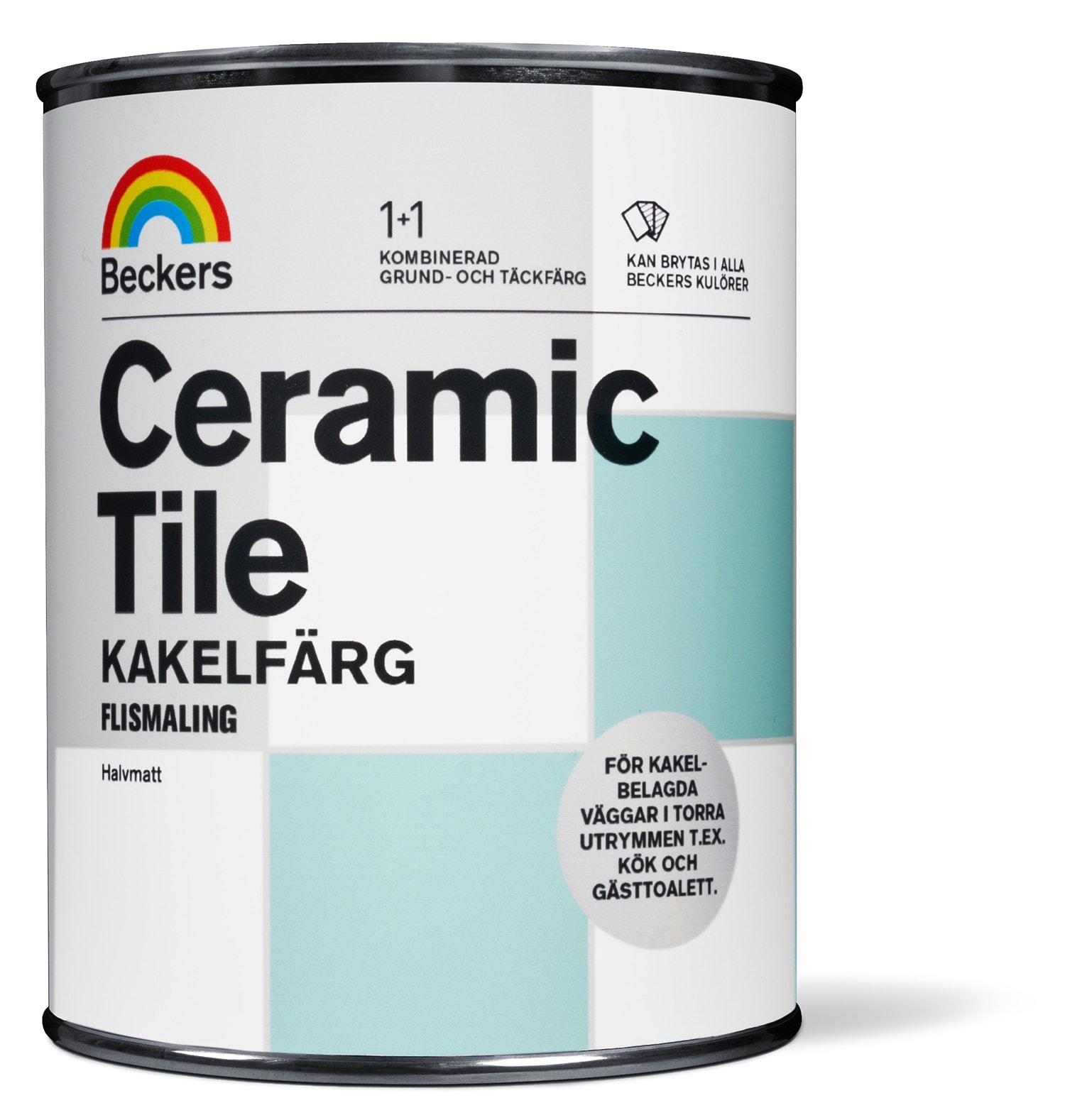 KAKELFÄRG CERAMIC TILE VIT/BAS A 0,9L