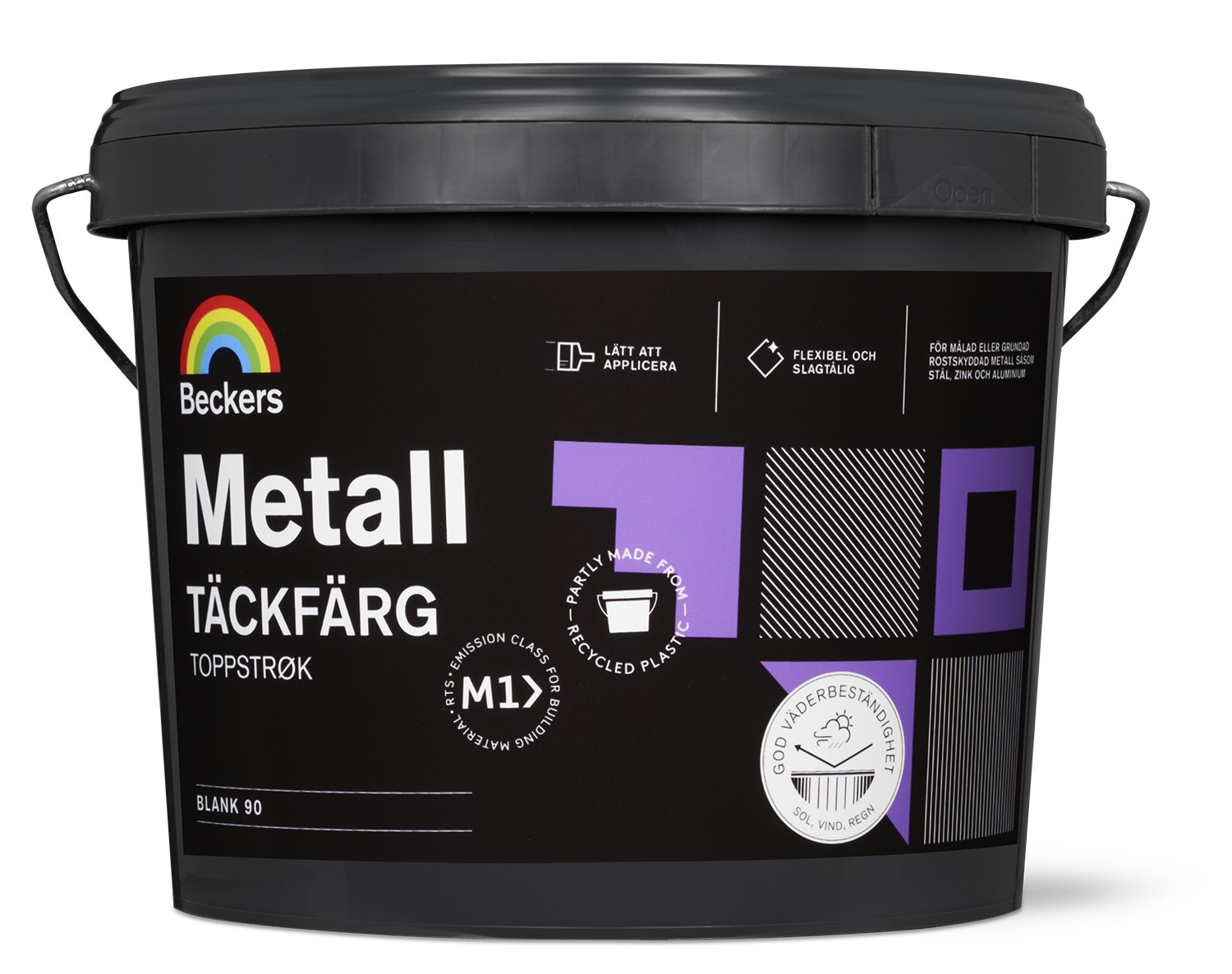 TÄCKFÄRG METALL VIT/BAS A 0,67L