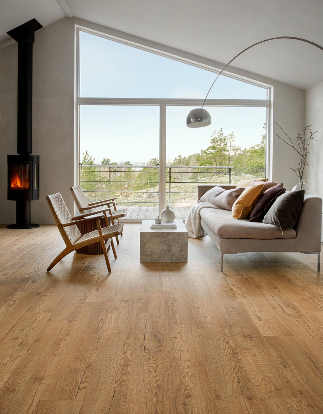 LAMINATGOLV SOUNDLOGIC 4V RUSTIC OAK NATURE