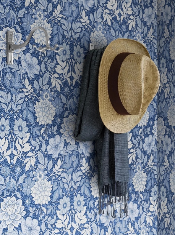 Tapet Blue & White 6141 Dahliagarden