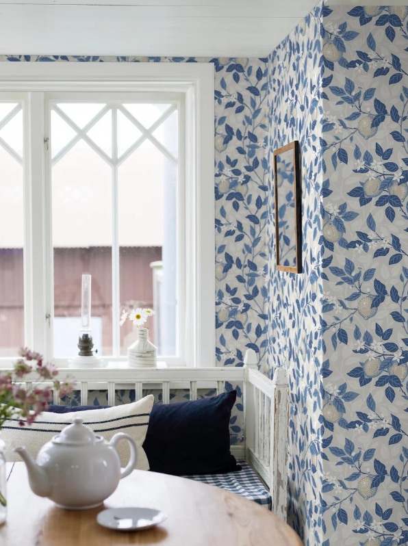 Tapet Blue & White 6149 Citronträd