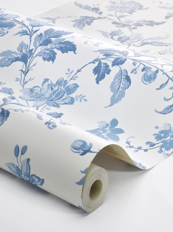 Tapet Blue & White 6146 Blomslinga